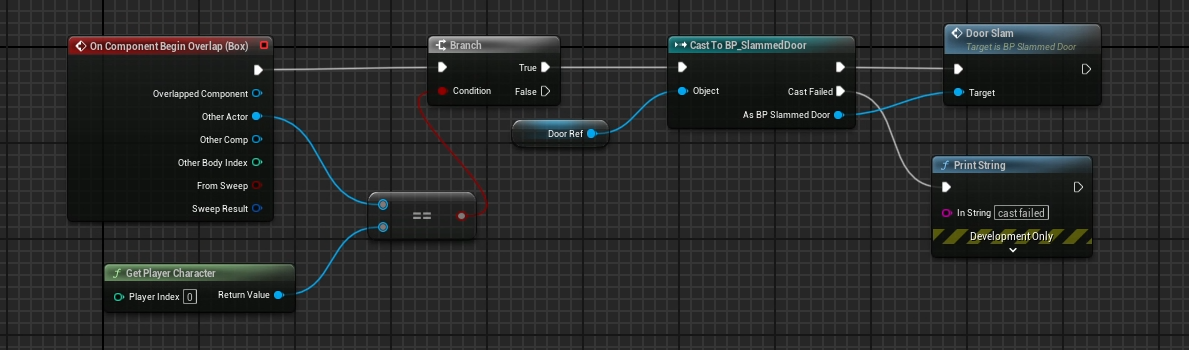 Door Slam Trigger Blueprint